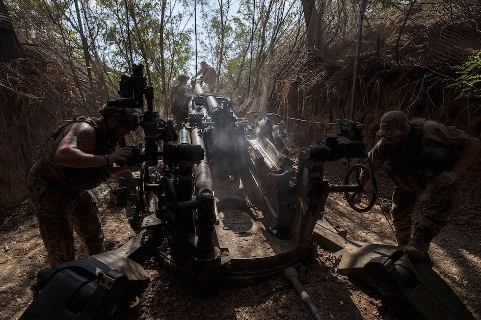 Artiglieri ucraini sul fronte di Zaporizhzhia, il 7 agosto