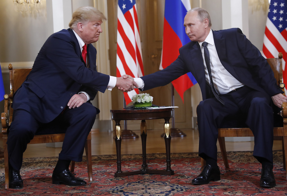 Trump e Putin a Helsinki nel 2018