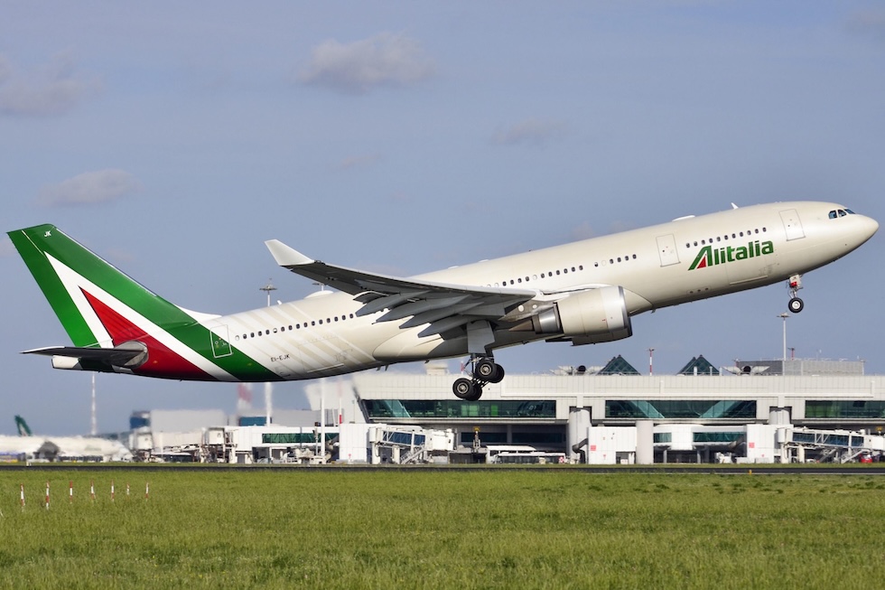 Un aereo di Alitalia
