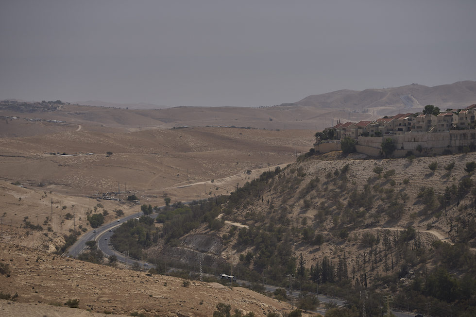 Il territorio attorno alla colonia di Maale Adumim, 14 agosto 2025