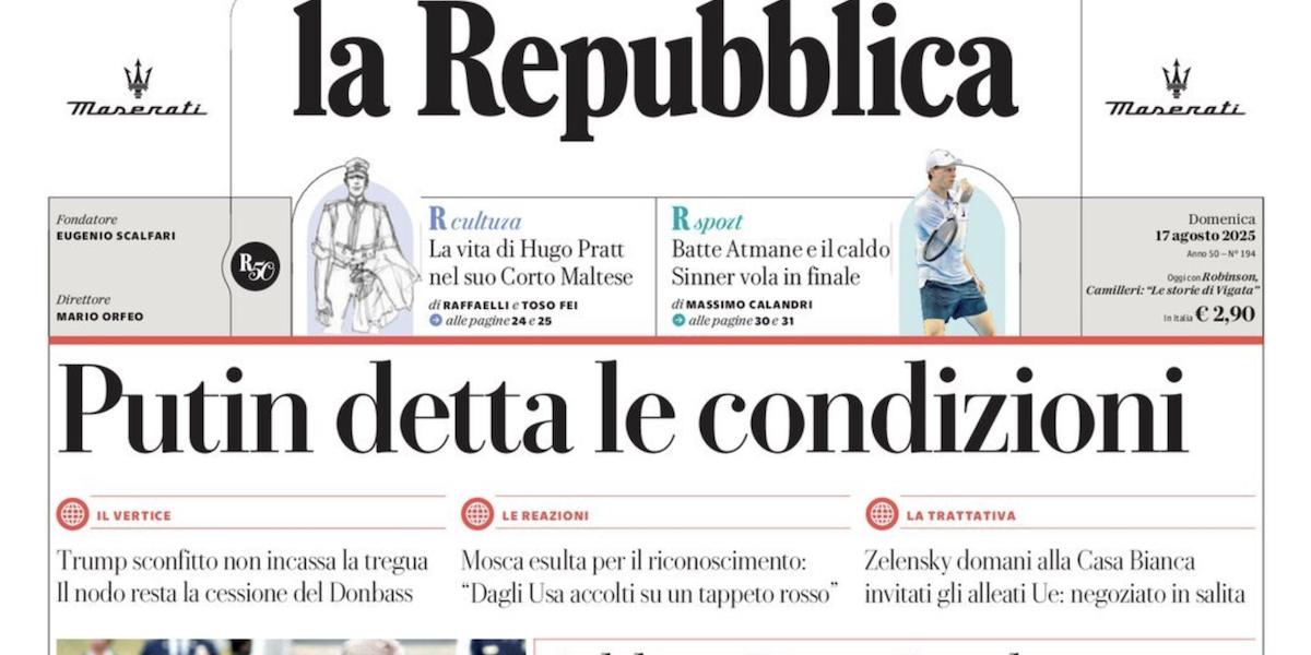 Le prime pagine di oggi