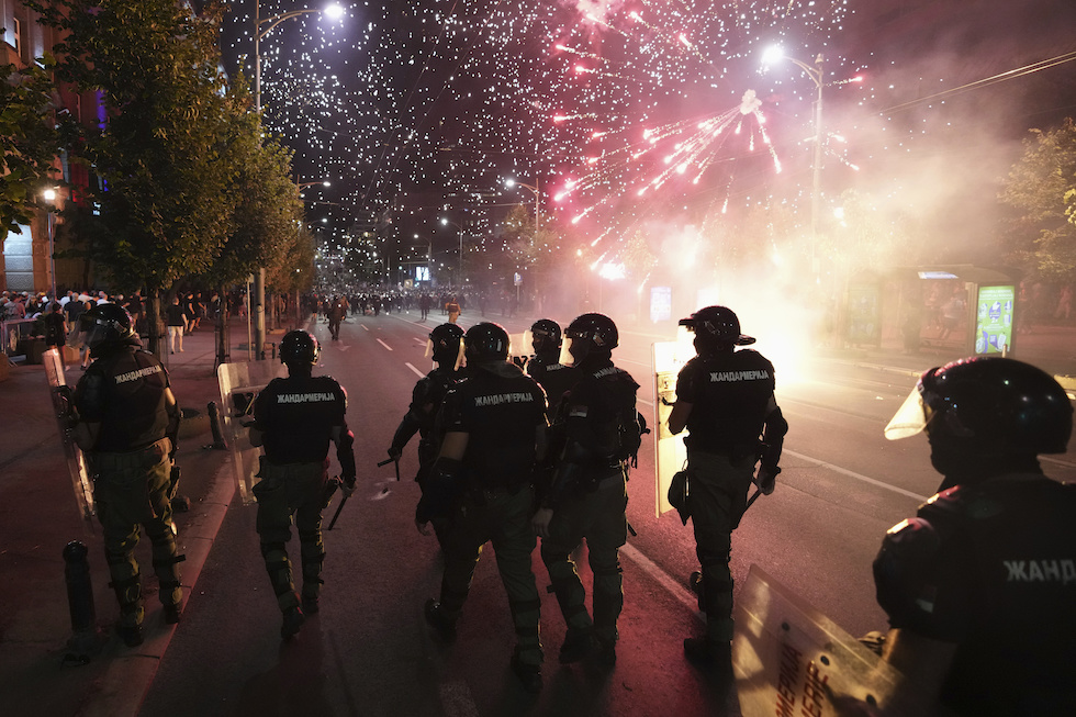 Scontri tra poliziotti e manifestanti, 14 agosto 2025 