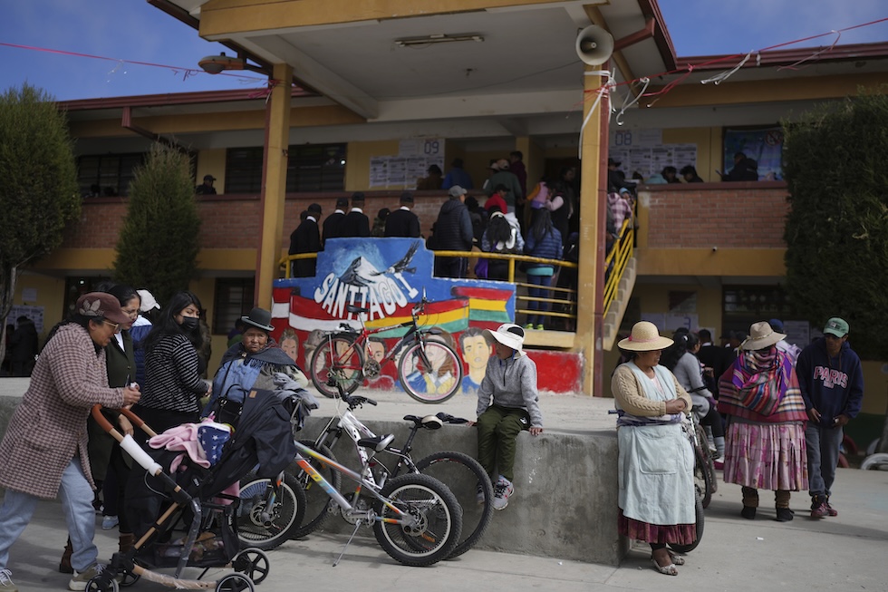 Un seggio a El Alto, il 17 agosto 
