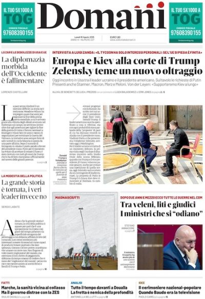 Prima pagina Domani