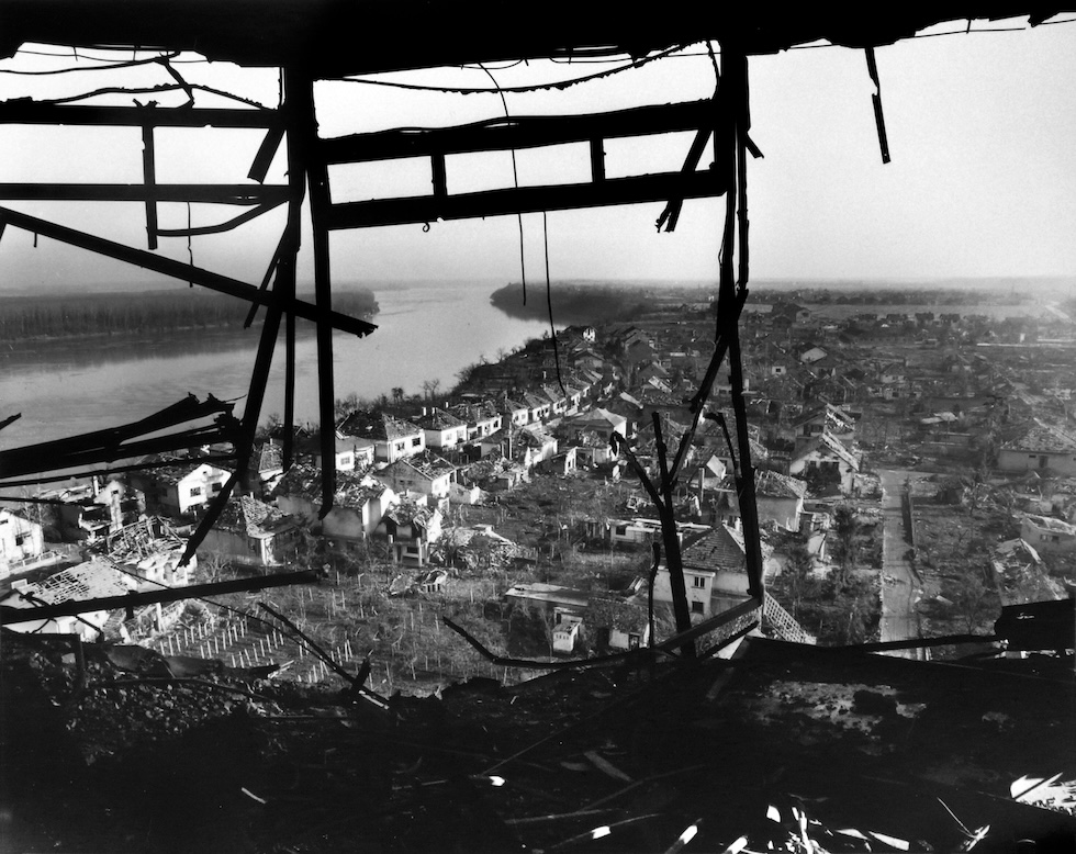 La città croata di Vukovar, al confine vicino al Danubio, distrutta dall'esercito jugoslavo nel 1991.