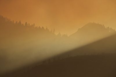 Il fumo di un incendio.