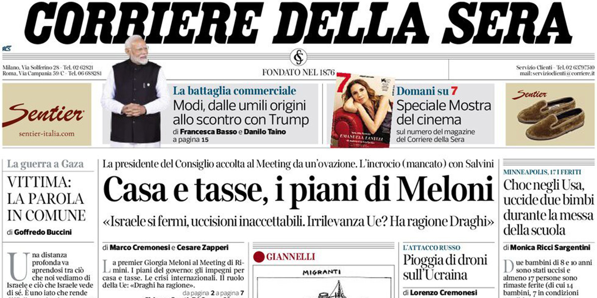 Le prime pagine di oggi