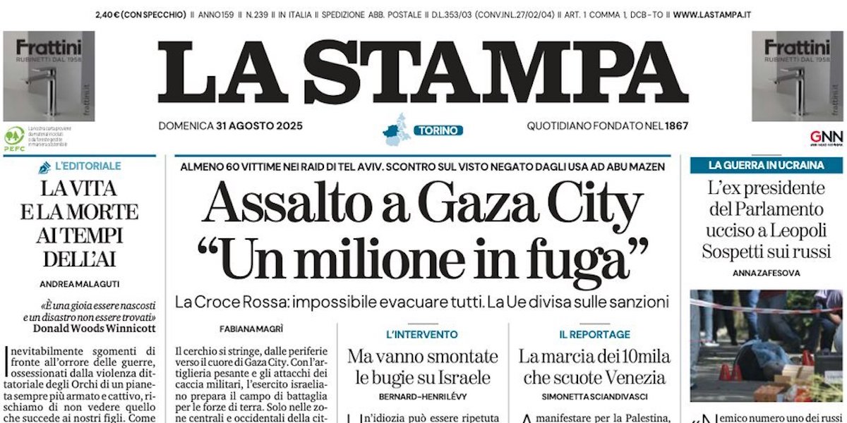 Le prime pagine di oggi