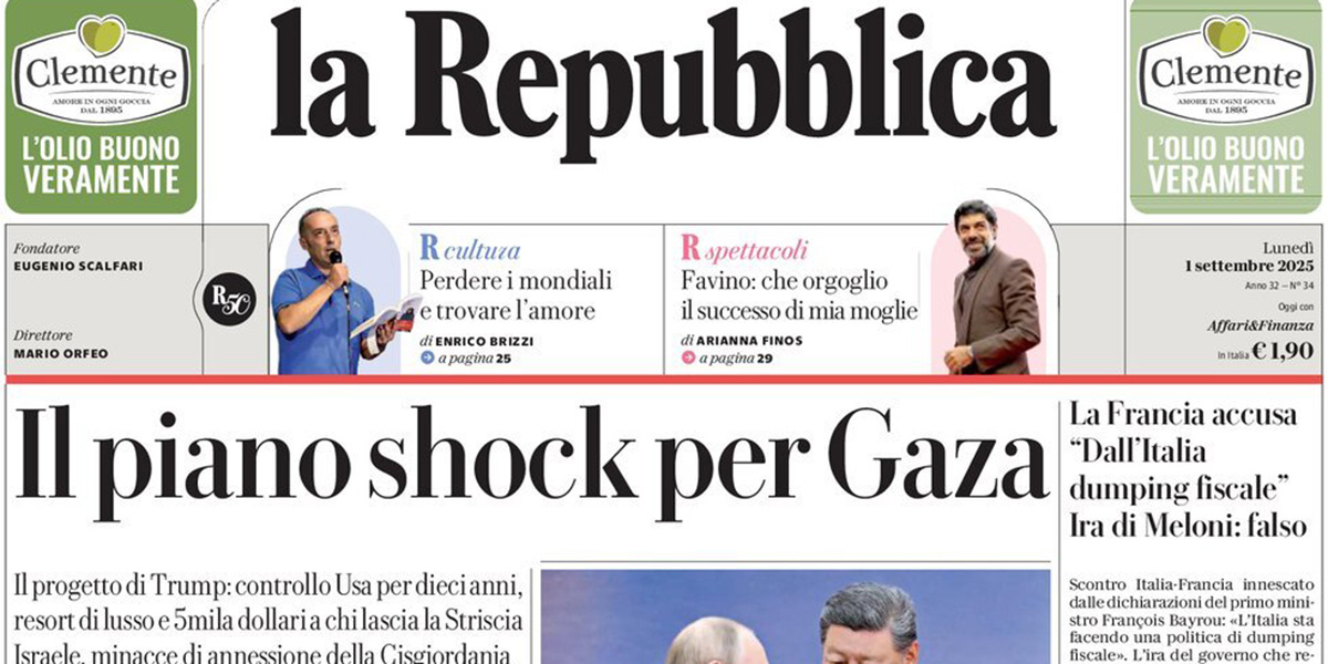 Le prime pagine di oggi
