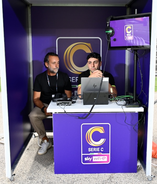 La postazione dell'FVS durante Ascoli-Pianese, 23 agosto 2025 (Giuseppe Bellini/Getty Images)