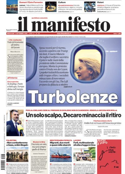 Prima pagina Il Manifesto