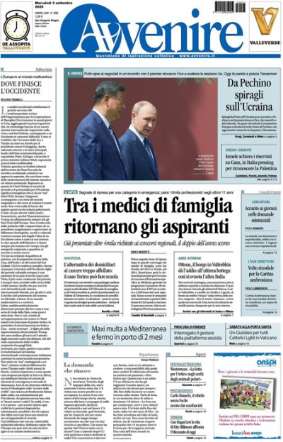 Prima pagina Avvenire