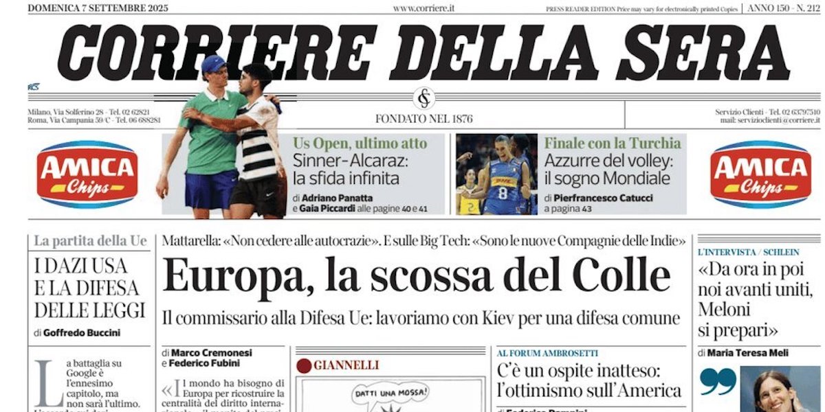 Le prime pagine di oggi