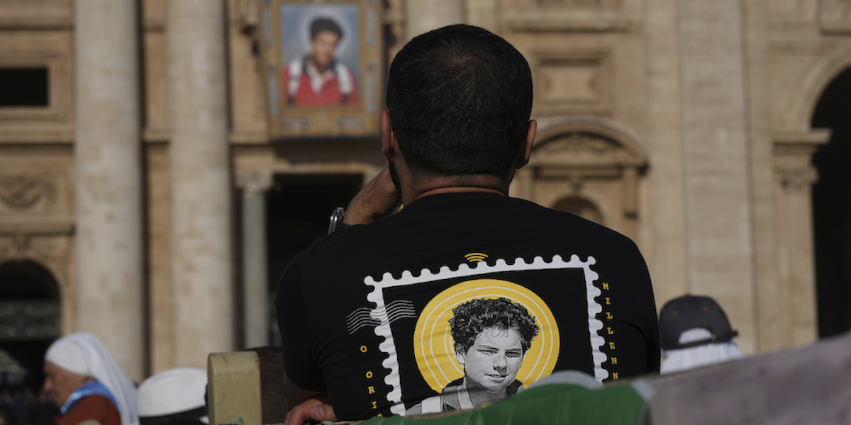 Le foto della cerimonia di canonizzazione di Carlo Acutis