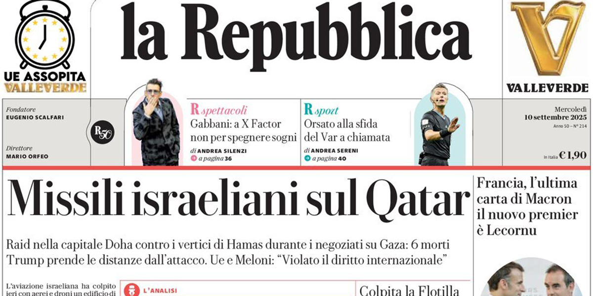 Le prime pagine di oggi