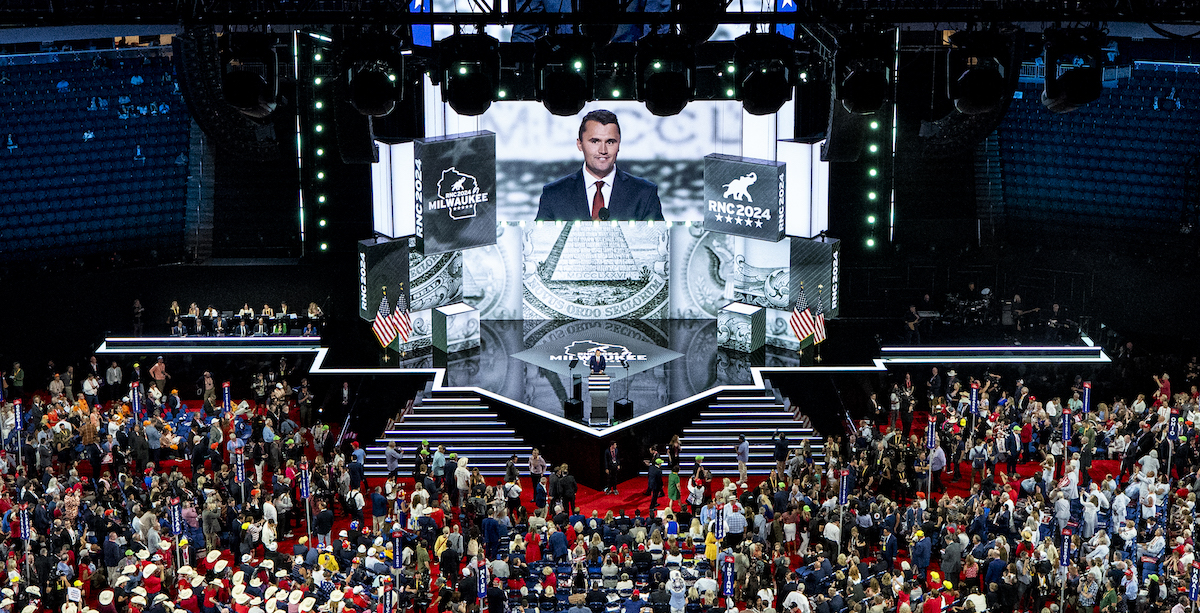 Charlie Kirk parla alla Convention dei Repubblicani, luglio 2024