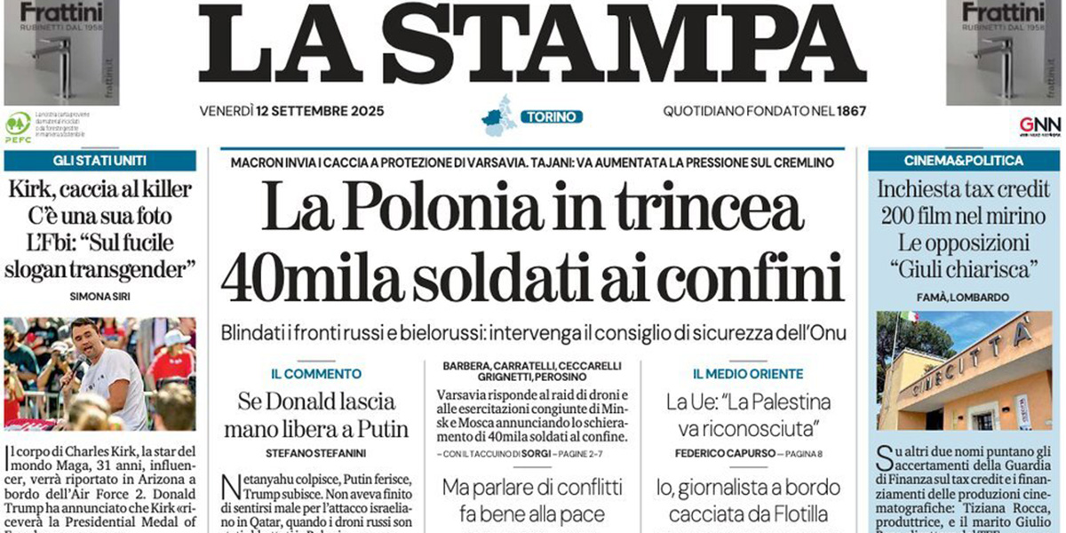 Le prime pagine di oggi