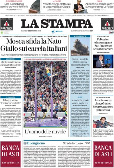Prima pagina La Stampa