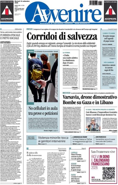Prima pagina Avvenire