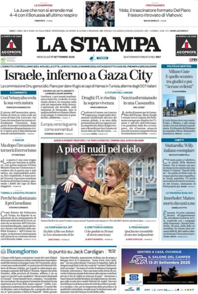 Prima pagina La Stampa
