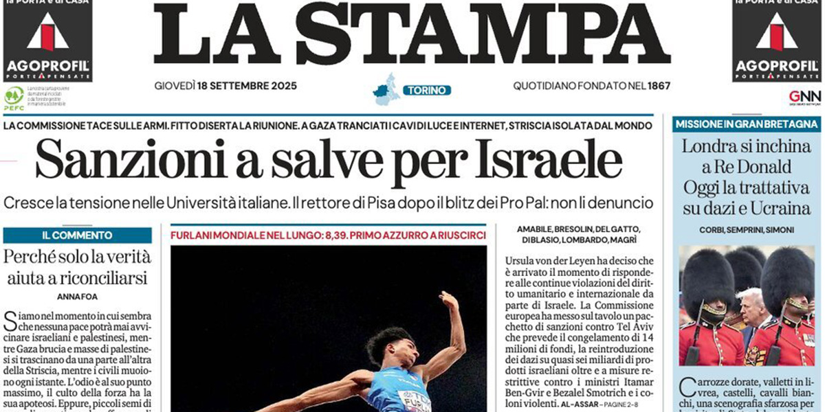 Le prime pagine di oggi