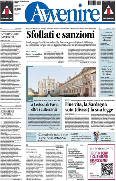 Prima pagina Avvenire
