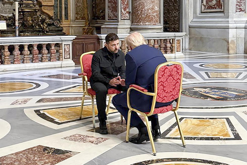 Zelensky e Trump a San Pietro il 26 aprile 2025 