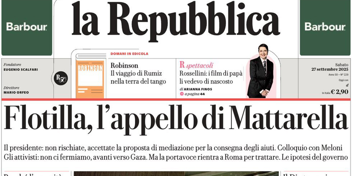 Le prime pagine di oggi