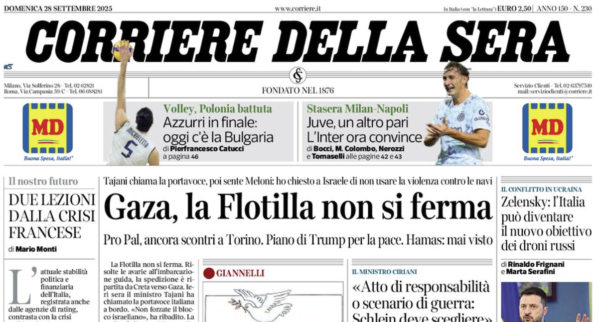 Le prime pagine di oggi