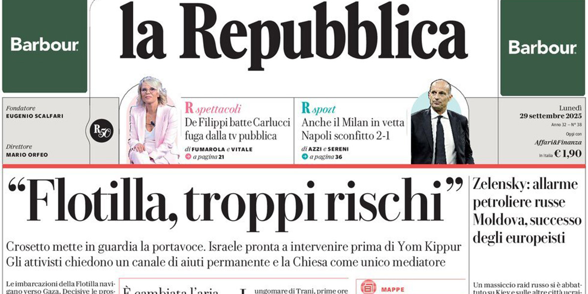 Le prime pagine di oggi