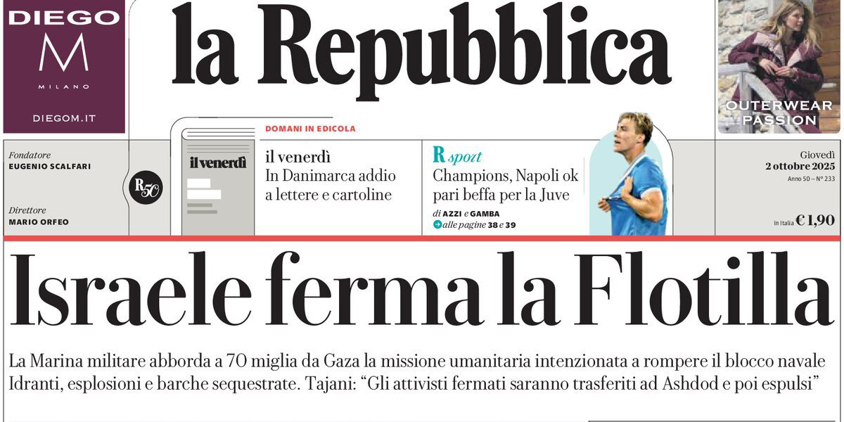 Le prime pagine di oggi