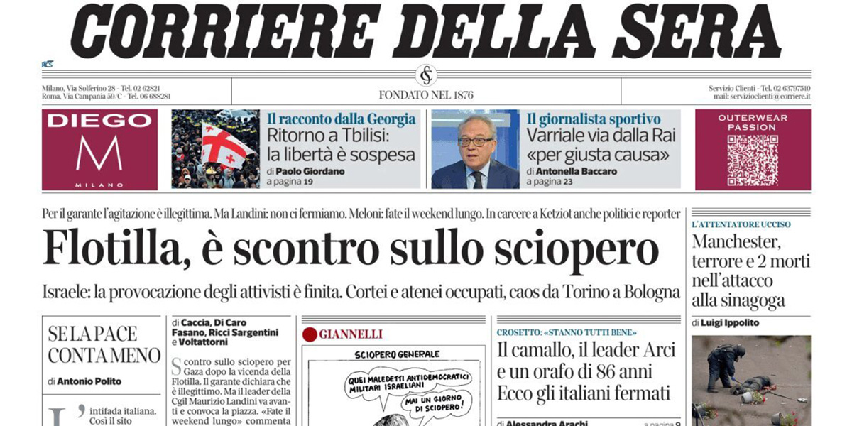 Le prime pagine di oggi