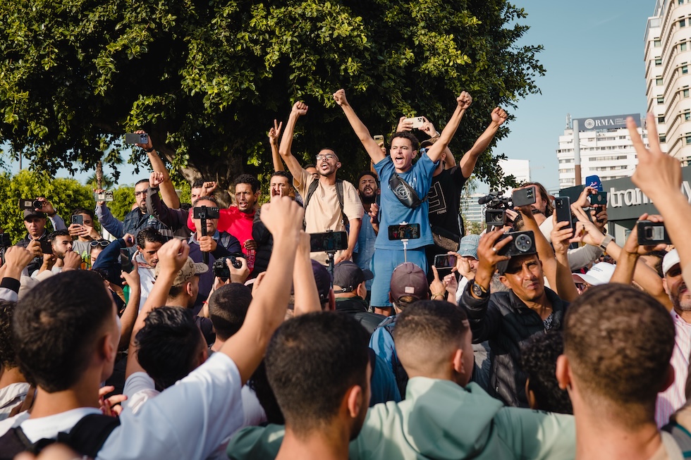 Una manifestazione a Casablanca, il 2 ottobre