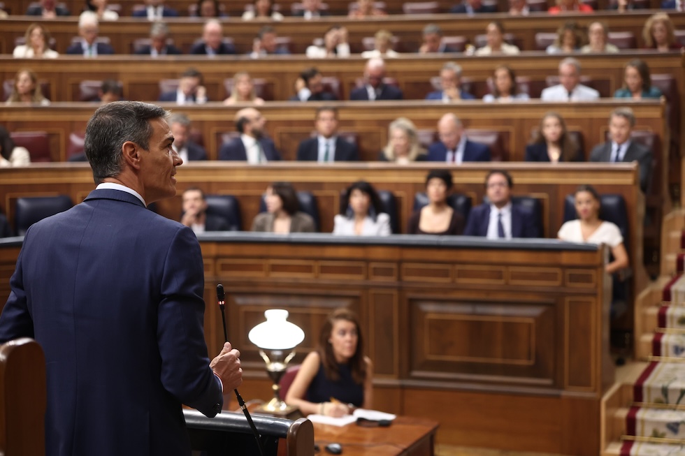 Pedro Sánchez in parlamento, lo scorso 17 settembre