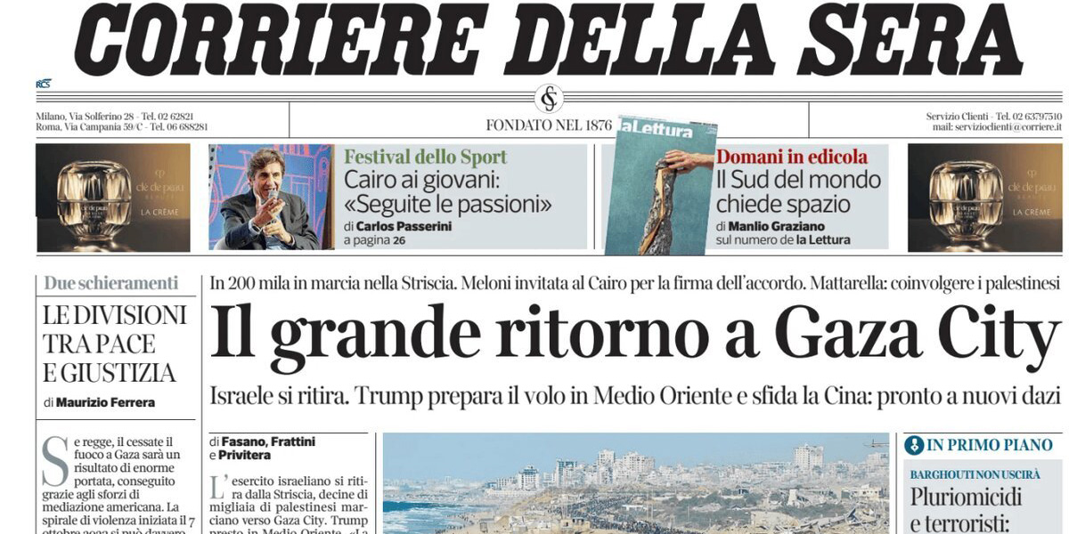 Le prime pagine di oggi