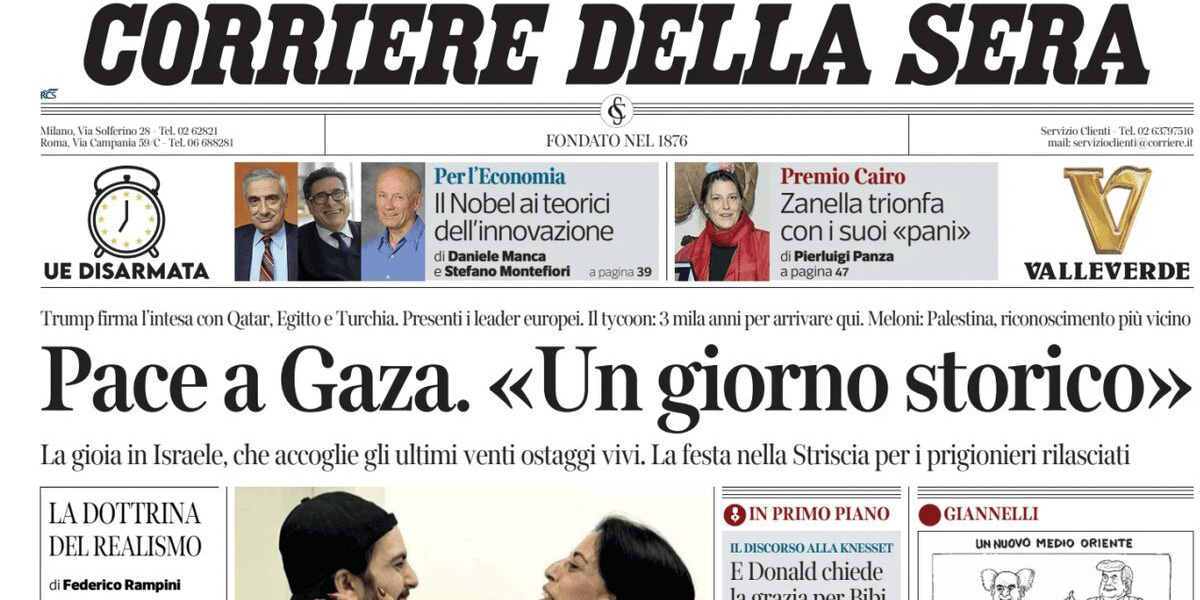 Le prime pagine di oggi