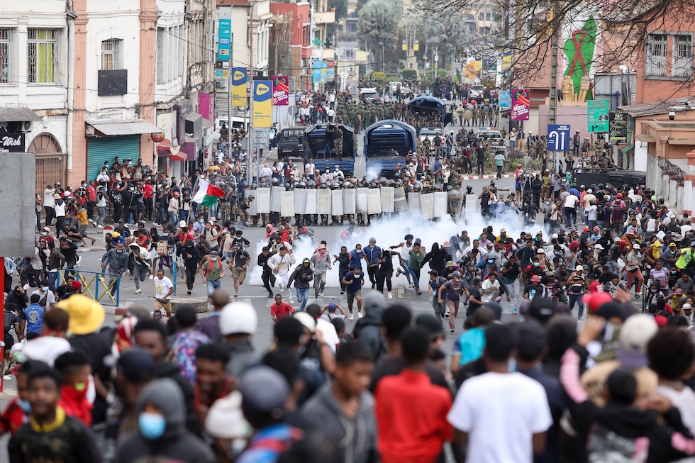 Le proteste ad Antananarivo, la capitale del Madagascar, 30 settembre 2025