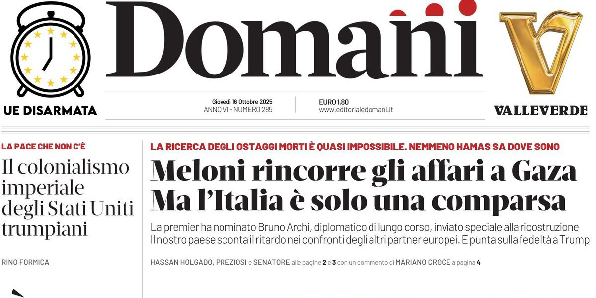 Le prime pagine di oggi