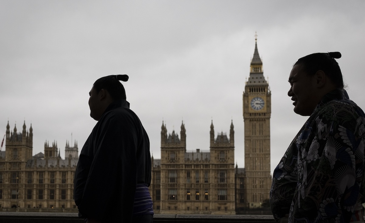 Ci sono grandi lottatori di sumo in giro per Londra