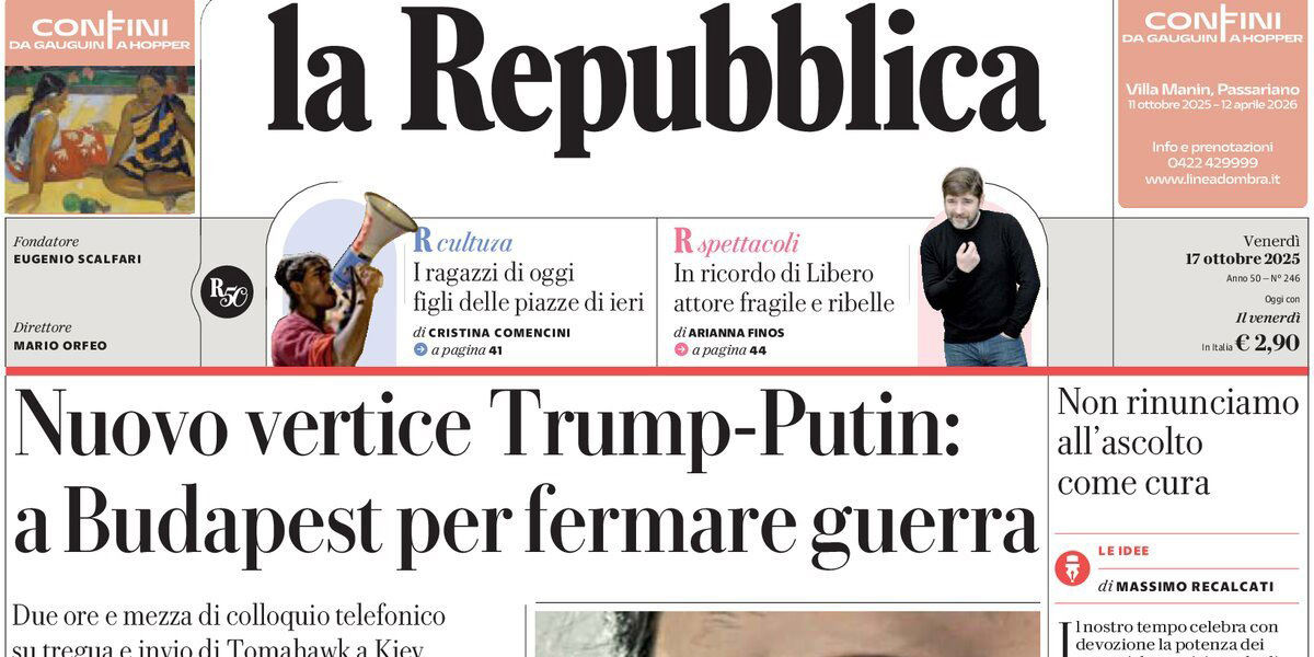 Le prime pagine di oggi