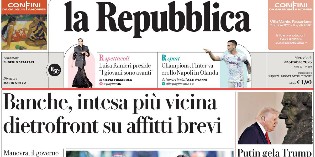 Le prime pagine di oggi