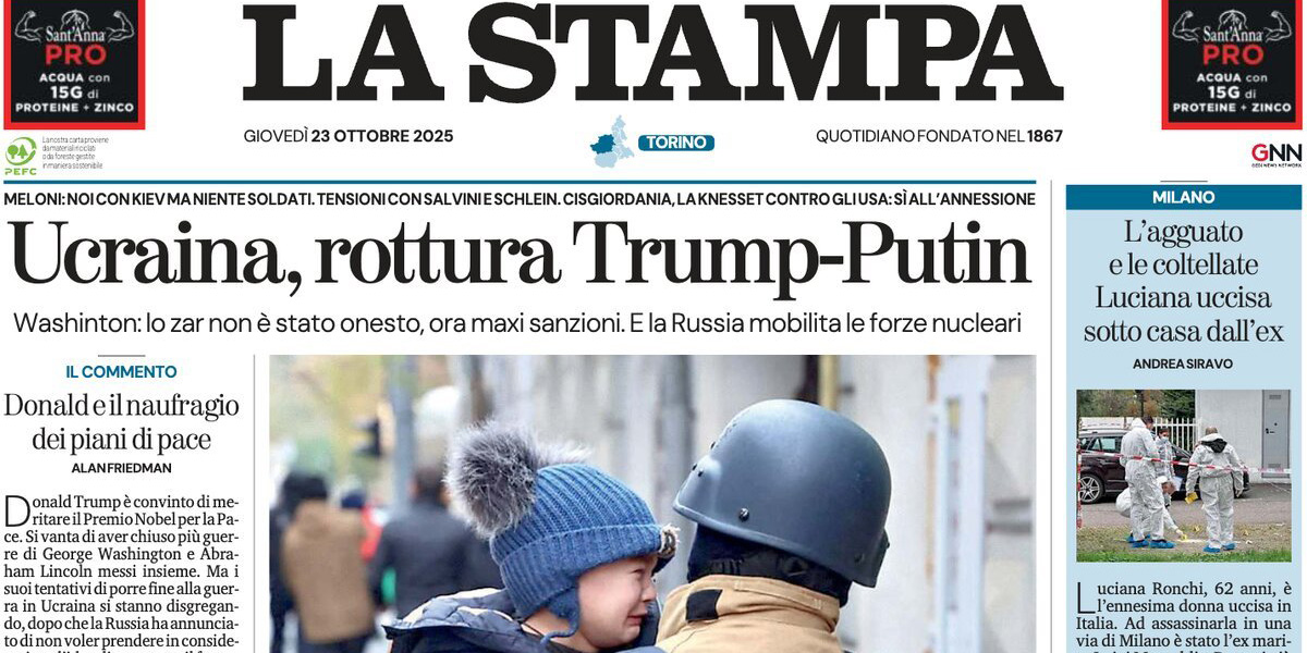 Le prime pagine di oggi