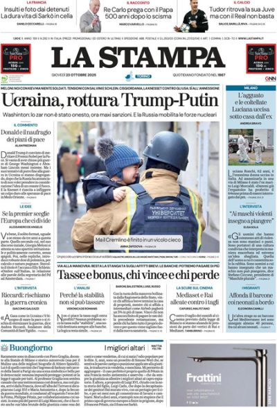 Prima pagina La Stampa