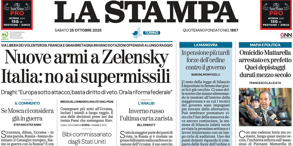 Le prime pagine di oggi