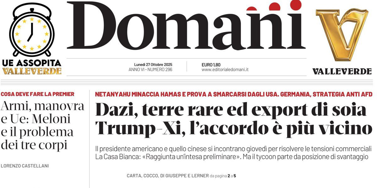 Le prime pagine di oggi