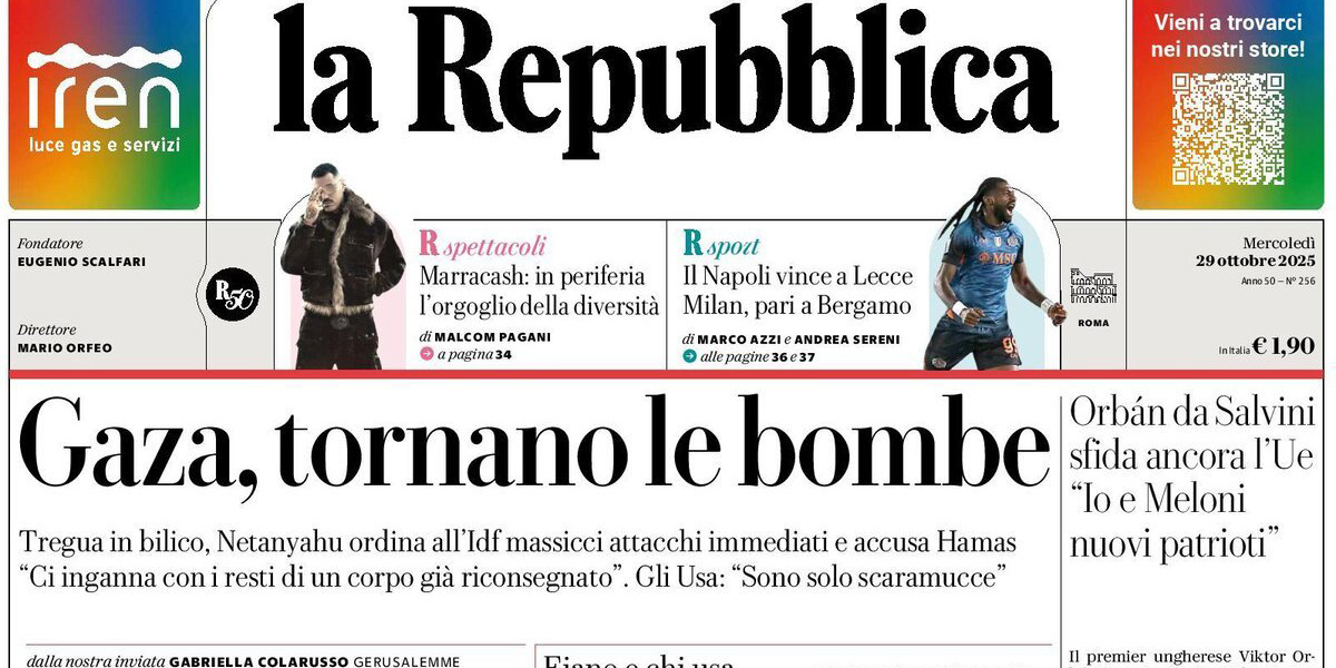 Le prime pagine di oggi