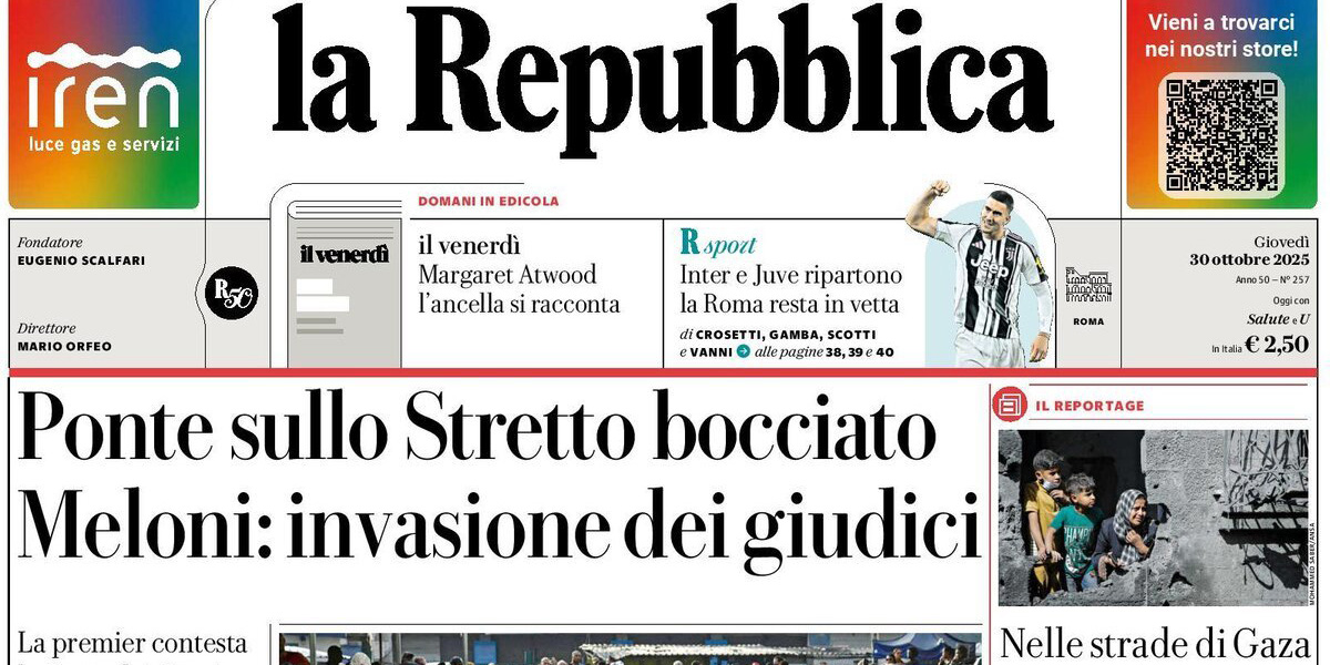 Le prime pagine di oggi