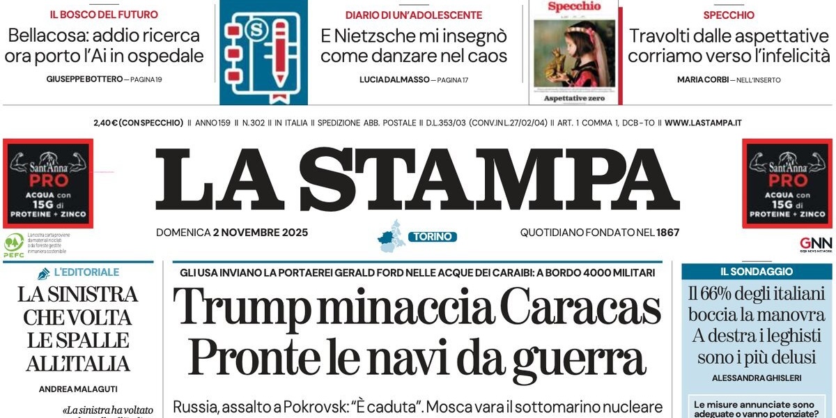 Le prime pagine di oggi
