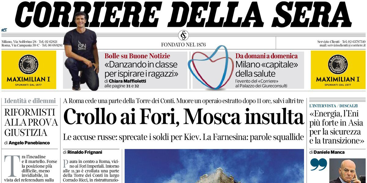 Le prime pagine di oggi