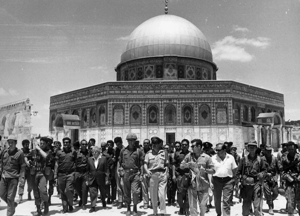 Rabin e David Ben Gurion a Gerusalemme dopo la vittoria nella Guerra dei sei giorni